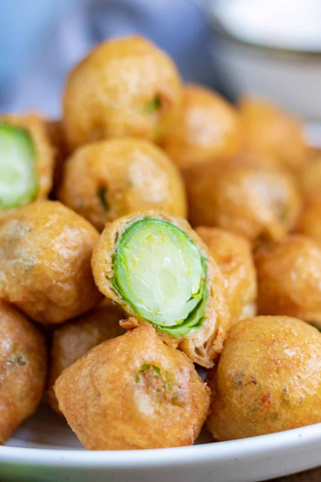 Beer Battered Deep Fried Brussels Sprouts • You Say Potatoes