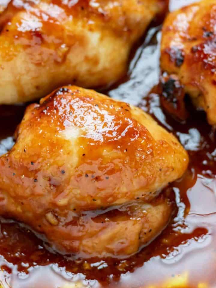 Baked Honey Garlic Boneless Skinless Chicken Thighs • You Say Potatoes