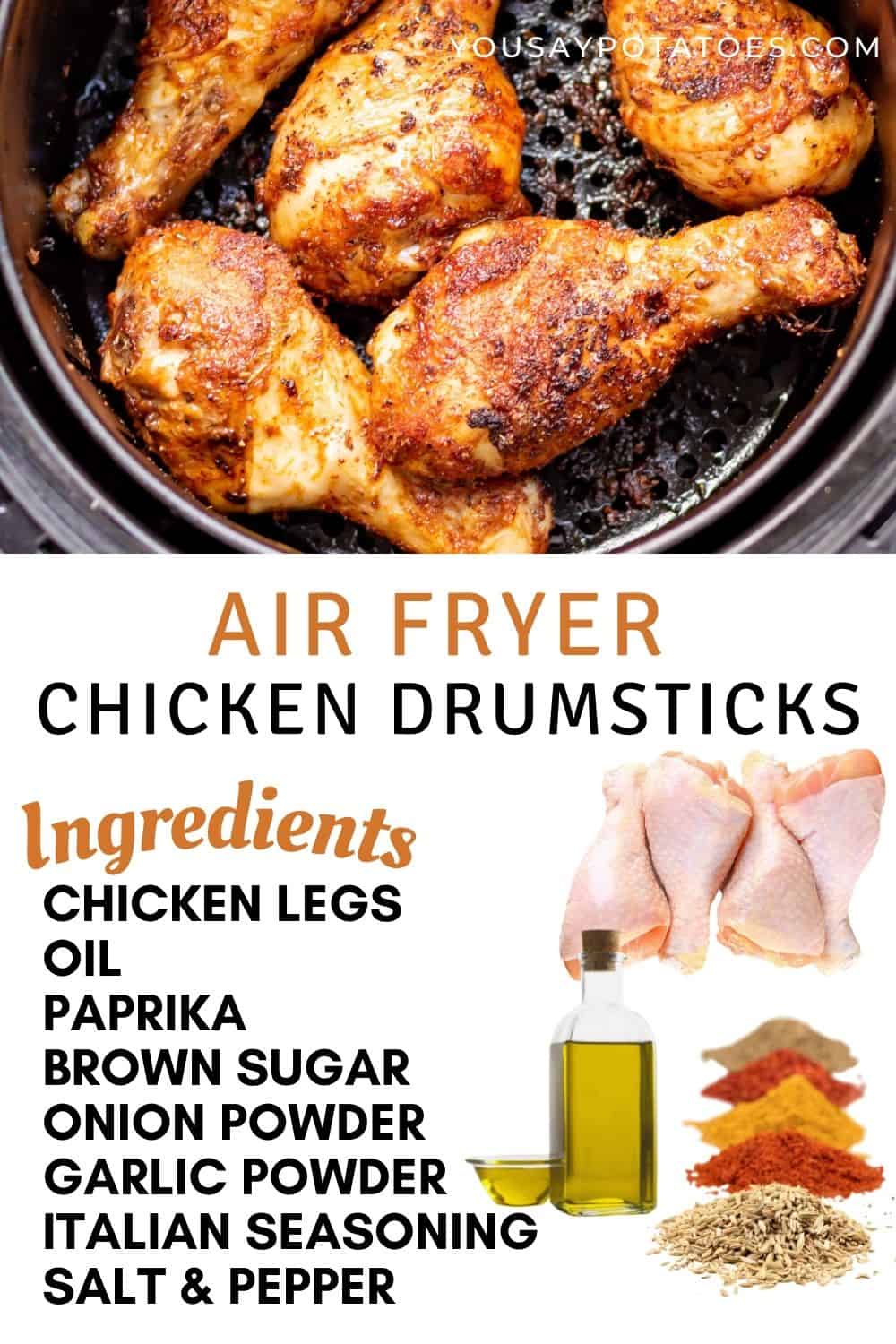Air Fryer Chicken Legs (Drumsticks) • You Say Potatoes