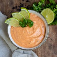 A bowl of chipotle sauce.