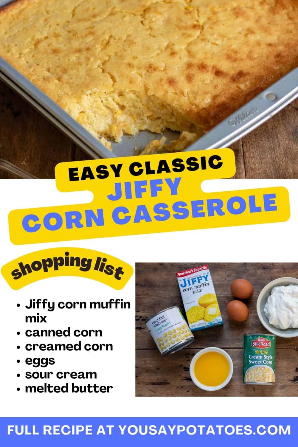 Jiffy Corn Casserole • You Say Potatoes