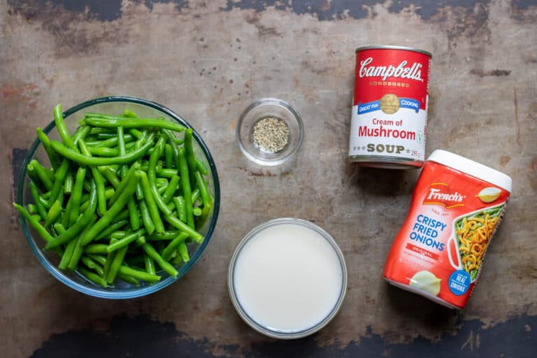 Microwave Green Bean Casserole • You Say Potatoes