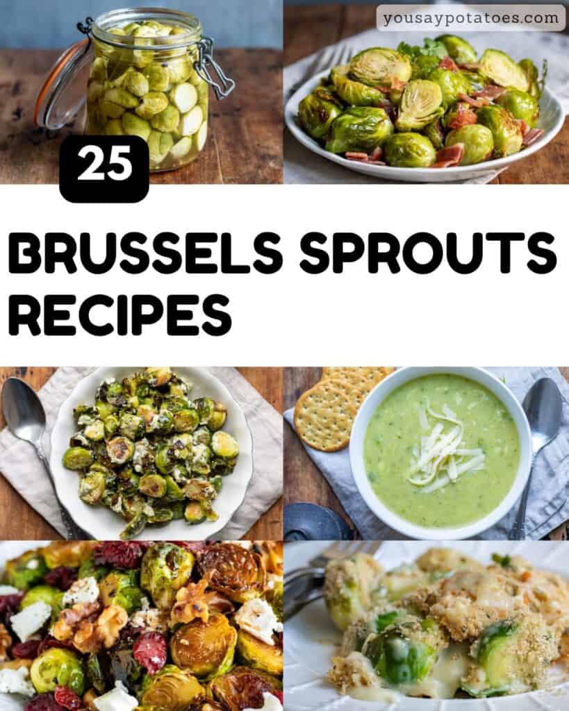 Collage of brussels sprouts recipes.