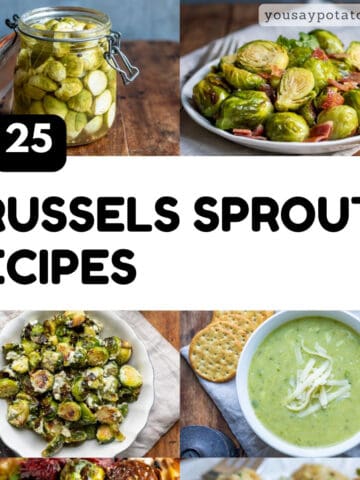 Collage of brussels sprouts recipes.