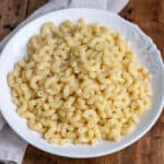 Bowl of microwave pasta.