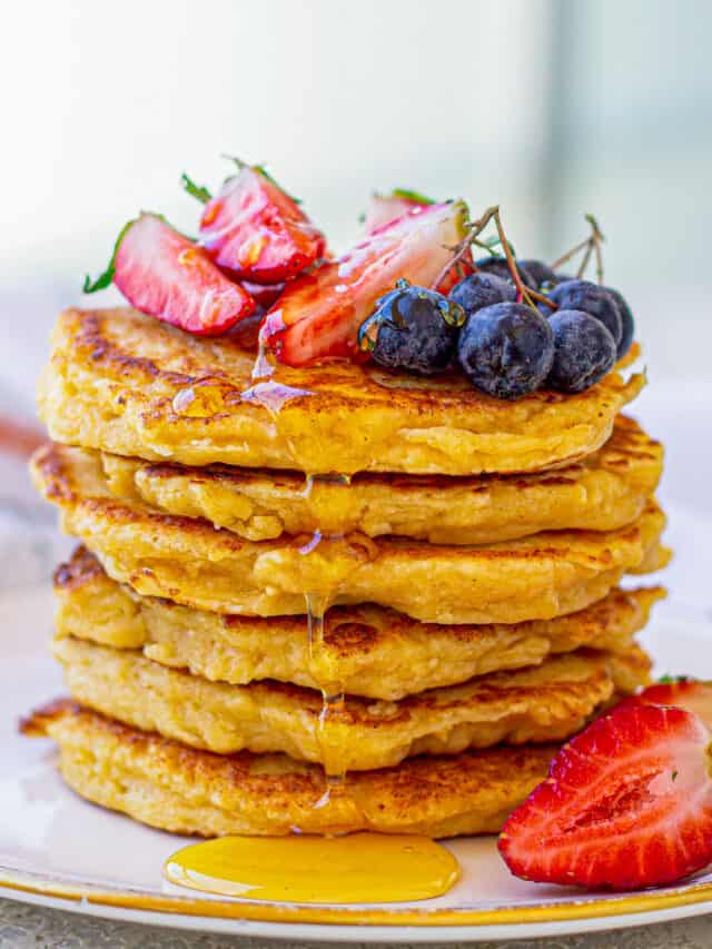 M&amp;M Pancakes • You Say Potatoes