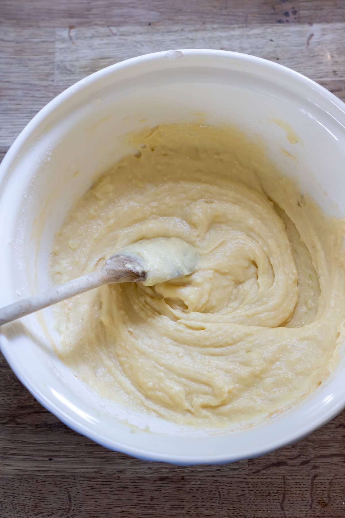 Mashed potatoes mixed with other ingredients.
