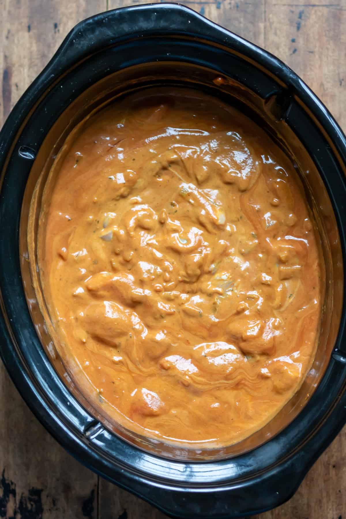 Partially slow cooked chicken tikka masala.