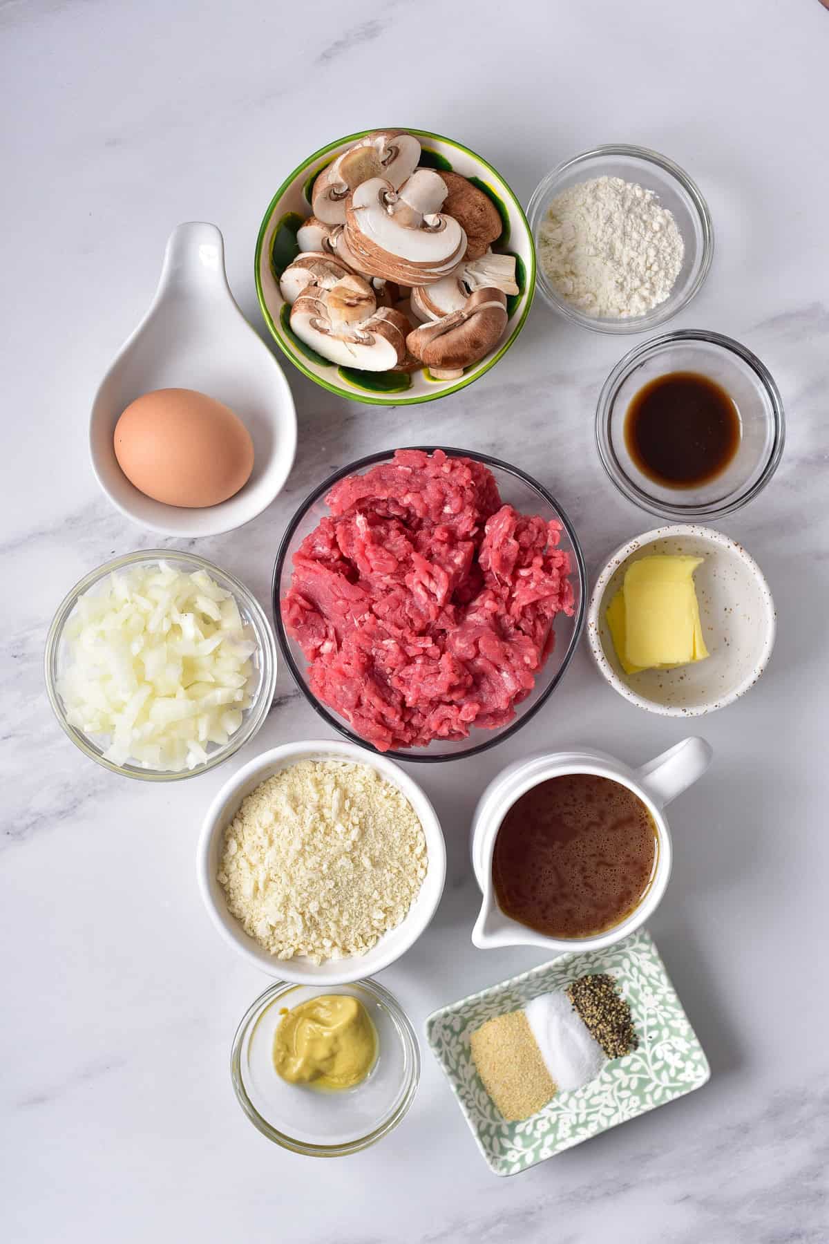 Ingredients on a table.